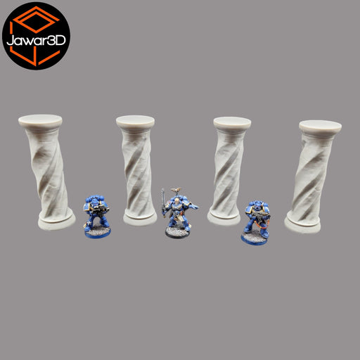 Pillars #4 x4 - 28mm Wargaming Scatter Terrain Scenery Tabletop Miniature - Only-Games