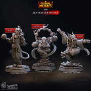 Zen Master Monks - Eternal Monks - CastNPlay - Terrain Wargaming D&D DnD 28mm 32mm 40mm 54mm - Only-Games