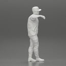 gangster man standing and leaning against the wall in cap - Only-Games