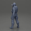 Military precision A man with tactical mastery, wearing a mask and holding a gun with one hand aimed at the enemy - Only-Games