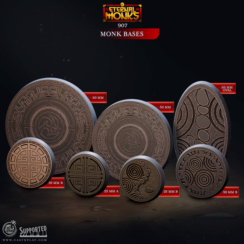 Monk Bases - Eternal Monks - CastNPlay - Terrain Wargaming D&D DnD - Only-Games