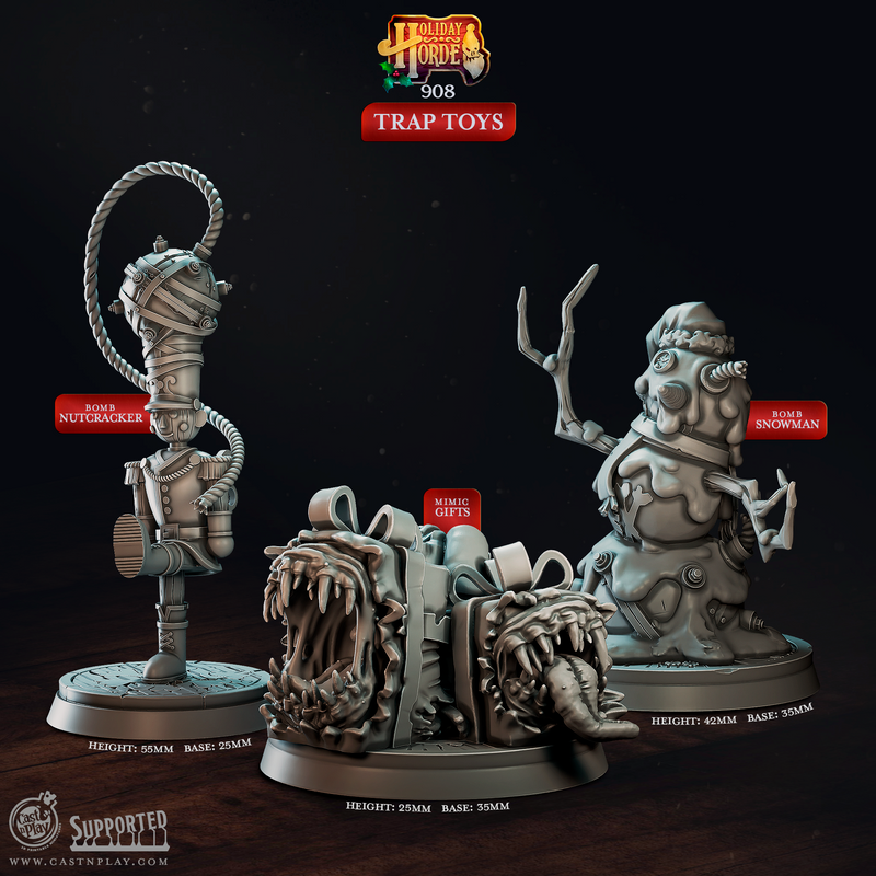Trap Toys - Holiday Horde - CastNPlay - Terrain Wargaming D&D DnD 28mm 32mm 40mm 54mm - Only-Games