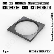 Round to Square Bases Shape and Size Converters 3d Print Full Range - Only-Games