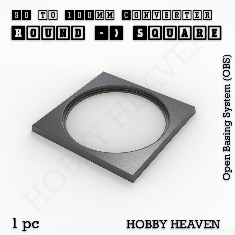 Round to Square Bases Shape and Size Converters 3d Print Full Range - Only-Games