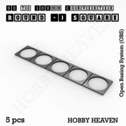 Round to Square Bases Shape and Size Converters 3d Print Full Range - Only-Games