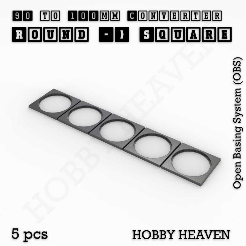 Round to Square Bases Shape and Size Converters 3d Print Full Range - Only-Games