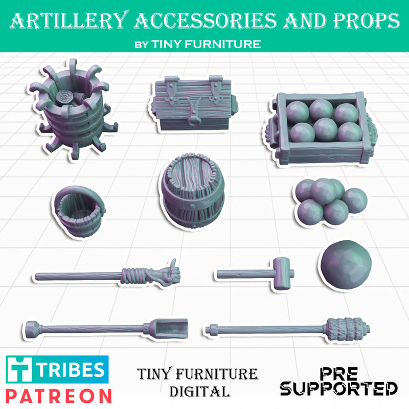 Artillery accessories and props (Medieval Artillery) - Only-Games
