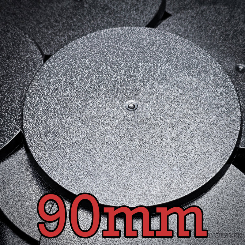 90mm Round Plain Plastic Bases - Only-Games