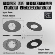 Round To Oval Bases Size Converters 3d Print Full Range - Only-Games