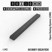 Rectangle Bases Range Sizes - 75x30mm to 125x40mm Medium Sizes 3d Print Full Range Tabletop Games - Only-Games
