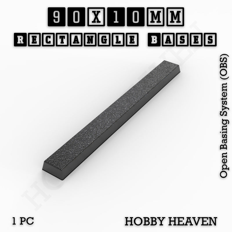 Rectangle Bases Range Sizes - 75x30mm to 125x40mm Medium Sizes 3d Print Full Range Tabletop Games - Only-Games