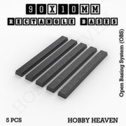 Rectangle Bases Range Sizes - 75x30mm to 125x40mm Medium Sizes 3d Print Full Range Tabletop Games - Only-Games