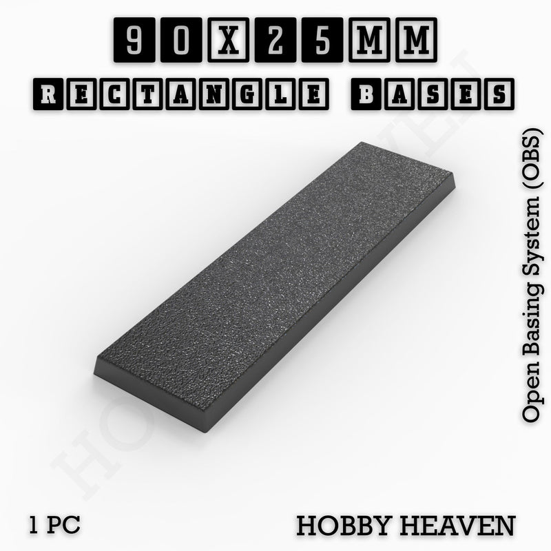 Rectangle Bases Range Sizes - 75x30mm to 125x40mm Medium Sizes 3d Print Full Range Tabletop Games - Only-Games