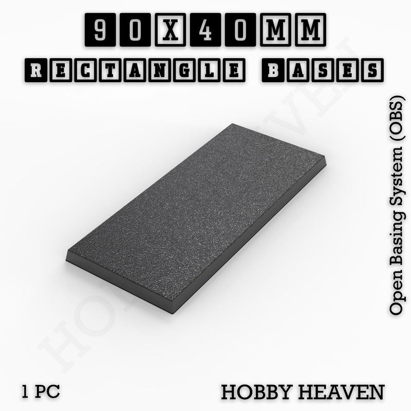 Rectangle Bases Range Sizes - 75x30mm to 125x40mm Medium Sizes 3d Print Full Range Tabletop Games - Only-Games