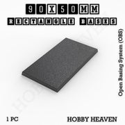 Rectangle Bases Range Sizes - 75x30mm to 125x40mm Medium Sizes 3d Print Full Range Tabletop Games - Only-Games