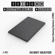 Rectangle Bases Range Sizes - 75x30mm to 125x40mm Medium Sizes 3d Print Full Range Tabletop Games - Only-Games