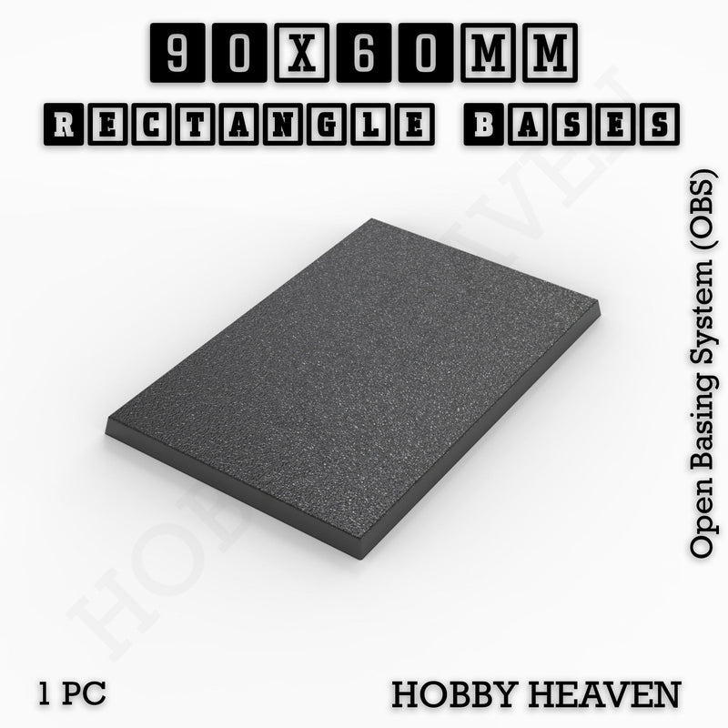 Rectangle Bases Range Sizes - 75x30mm to 125x40mm Medium Sizes 3d Print Full Range Tabletop Games - Only-Games