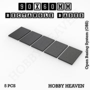 Rectangle Bases Range Sizes - 75x30mm to 125x40mm Medium Sizes 3d Print Full Range Tabletop Games - Only-Games