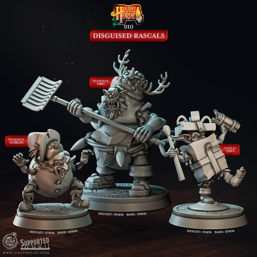 Disguised Rascals - Holiday Horde - CastNPlay - Terrain Wargaming D&D DnD 28mm 32mm 40mm 54mm - Only-Games
