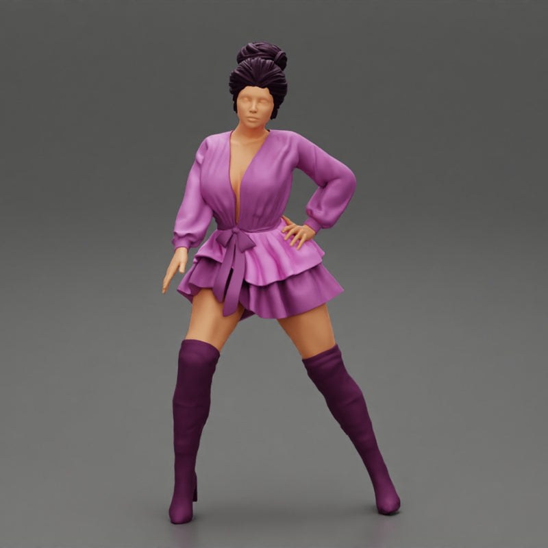 Beautiful Young Attractive Woman Wearing Dress and boot - Only-Games