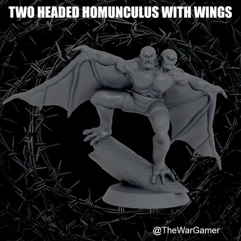 Two Headed Homunculus with Wings