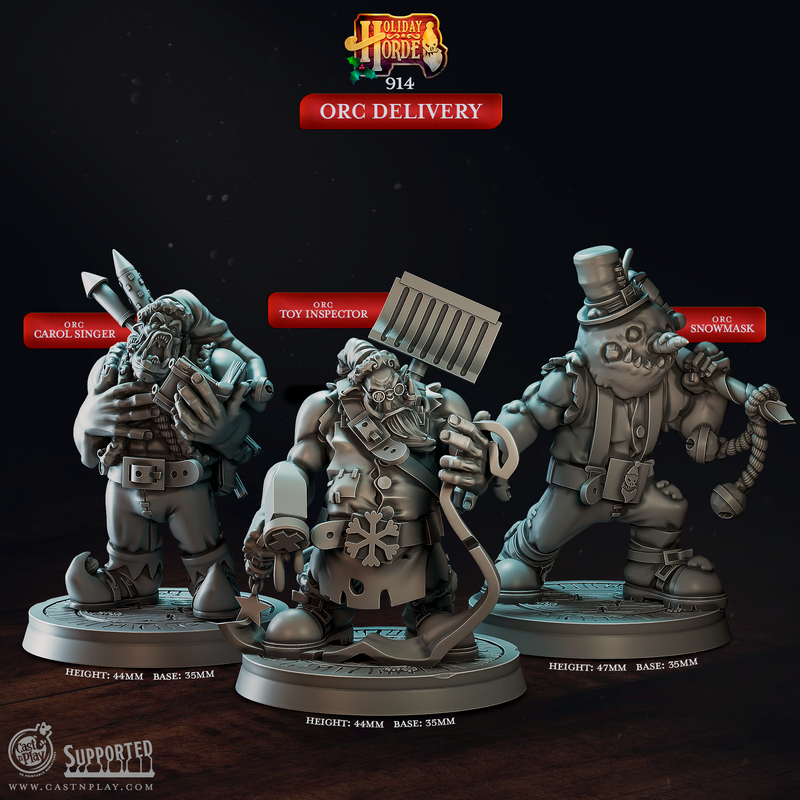 Orc Delivery - Holiday Horde - CastNPlay - Terrain Wargaming D&D DnD 28mm 32mm 40mm 54mm - Only-Games