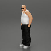 fat gangster standing with sunglasses - Only-Games