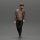 Stylish Man Walking in Turtleneck - Only-Games
