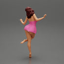 Sexy Woman In Dress Having Fun Holding One Leg - Only-Games