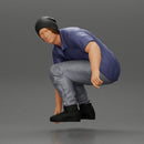 Man in hat riding sitting on skateboard - Only-Games