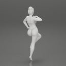 Sexy Woman In bikini posing and Standing On One Leg - Only-Games