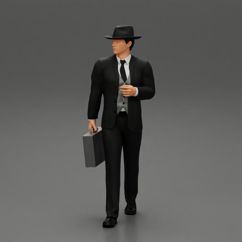 Businessman Walking and Holding His Briefcase - Only-Games
