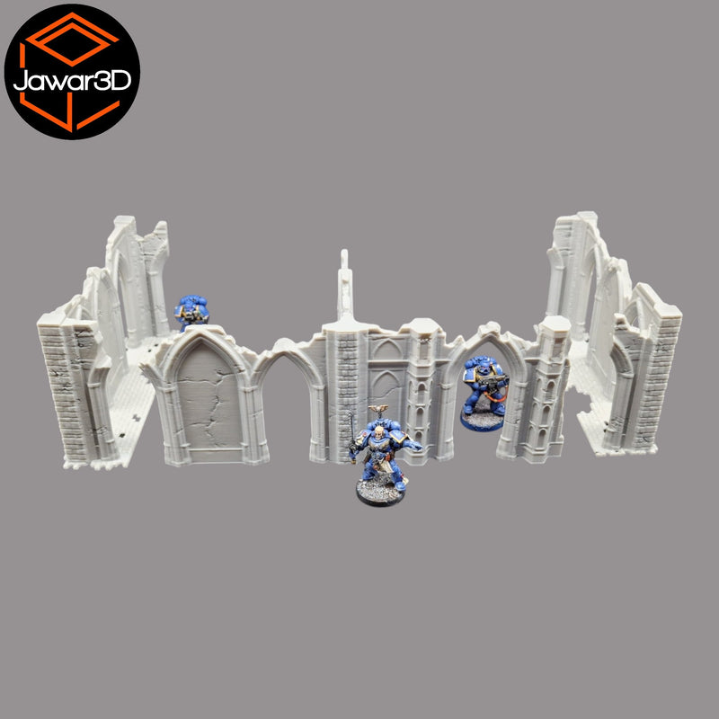 Gothic Ruins Set - 28mm Wargaming Scatter Terrain Scenery Tabletop Miniature - Only-Games