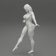Pretty Bikini Model Standing On One - Only-Games