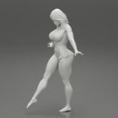 Pretty Bikini Model Standing On One - Only-Games