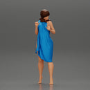 Attractive girl in bikini and suit Leaning Against car on the beach - Only-Games