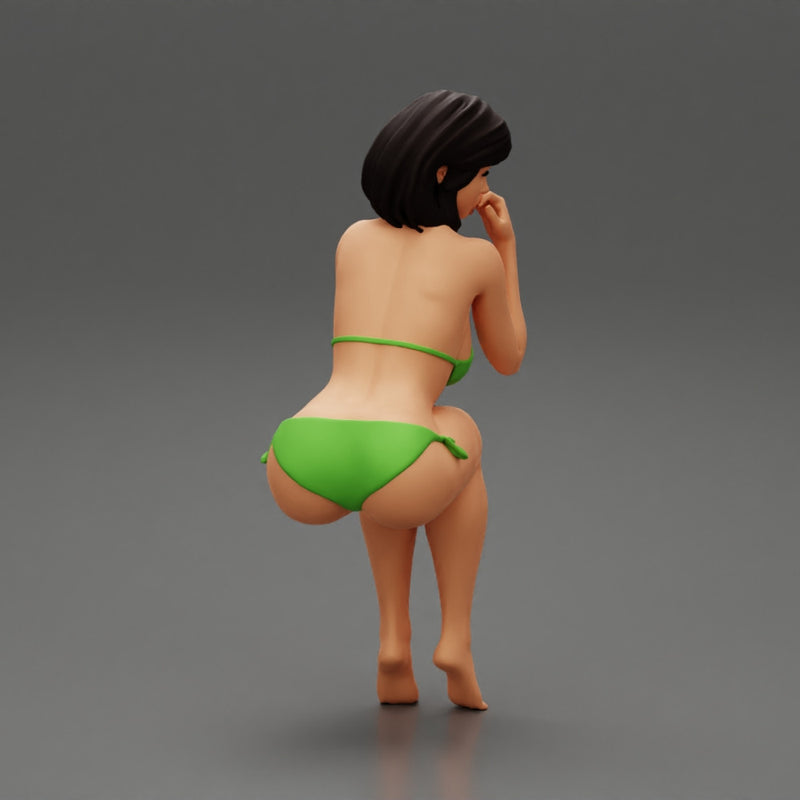 Sexy girl in bikini sitting - Only-Games