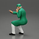 Doctor sitting examining a patient's condition with a stethoscope - Only-Games