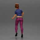 Young woman with short hair standing playing on an acoustic guitar on stage - Only-Games