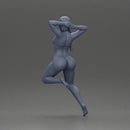 Naked woman pose showcasing confidence and playful charm - Only-Games