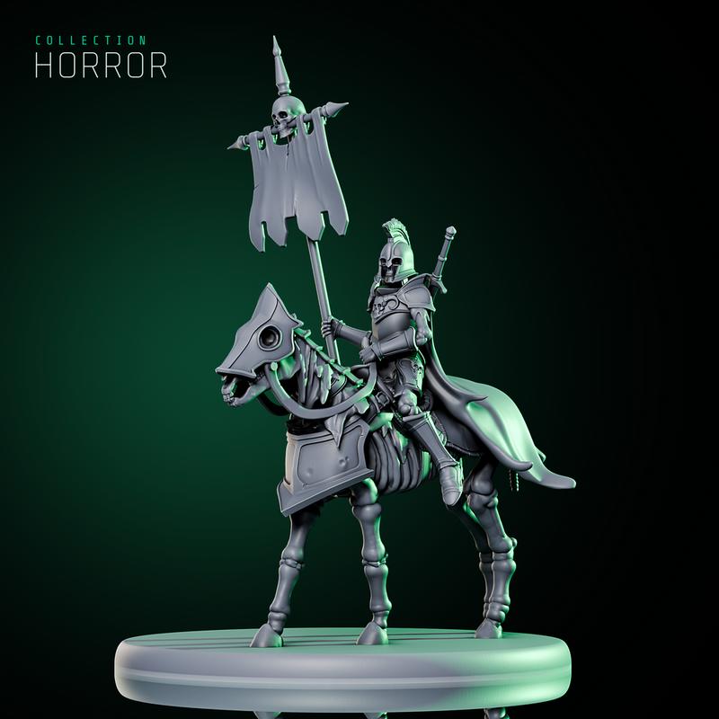 Skeleton Army Bannerman Cavalry - Only-Games