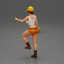 Young girl in helmet mechanic climbing - Only-Games