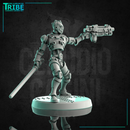 (0217) Male android robot with a laser gun and a plasma sword - Only-Games