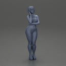 pretty girl with short hair posing in bra - Only-Games