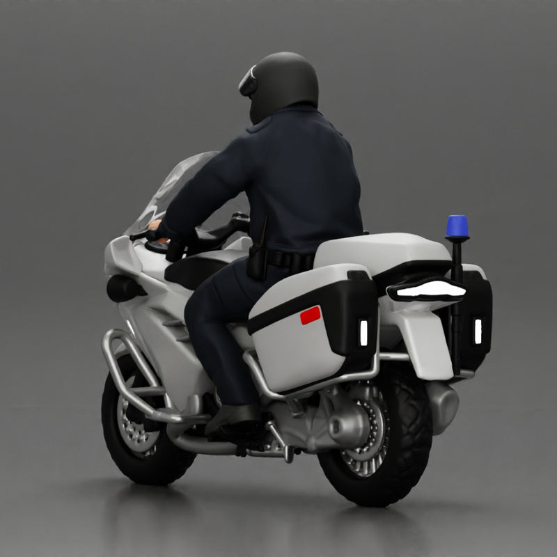 Police Officer riding Police motorbike