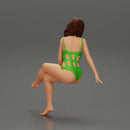 Sexy Girl In a onepiece Bikini Sitting On A Car - Only-Games