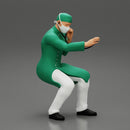 Doctor sitting examining a patient's condition with a stethoscope - Only-Games