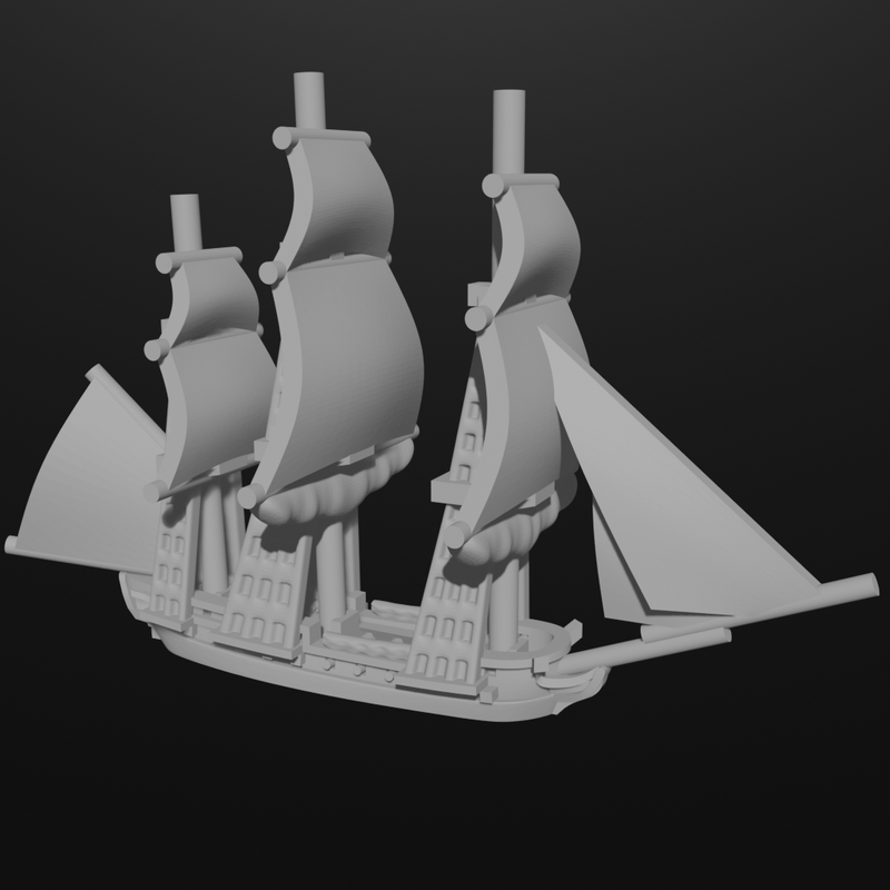 4x 1/2400 Unite-class Corvettes/HMS Surprise (28 guns) - Only-Games
