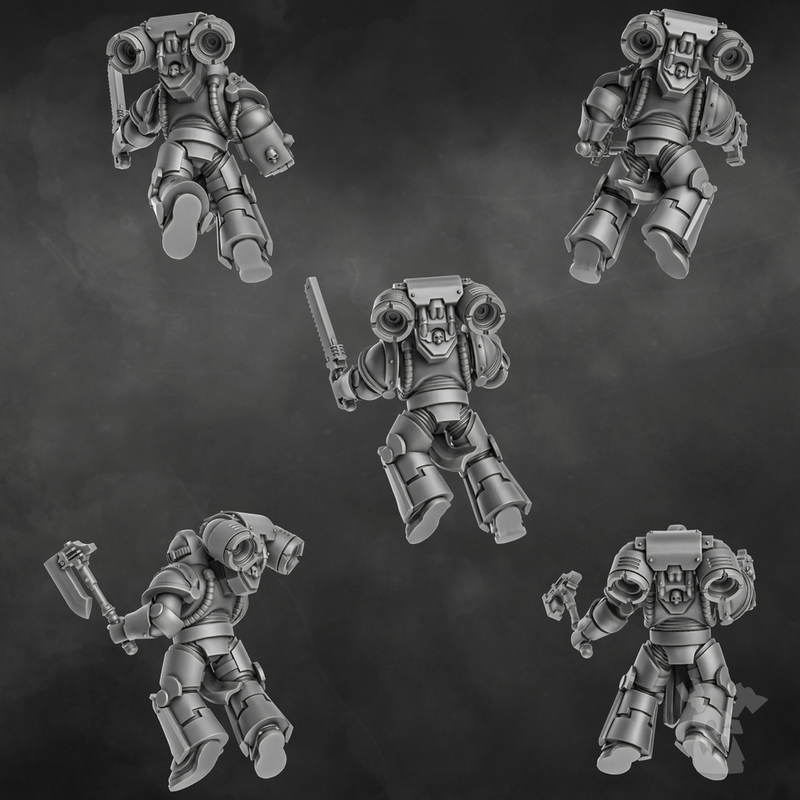 Space Knights Storm Squad with Jetpacks x5