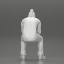 metal man sitting and contemplating with a satanic haircut - Only-Games